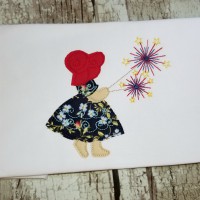 Sunbonnet Sue 4th of July Machine Applique Design